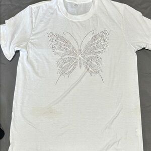 Multi-color Bubbles Butterfly Short Sleeve Tee